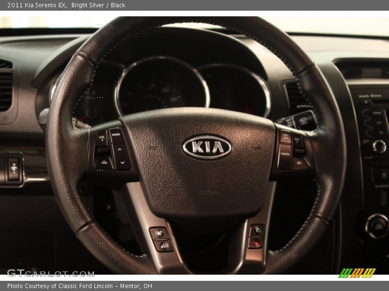 Bright Silver / Black 2011 Kia Sorento EX