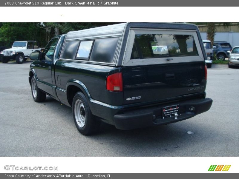 Dark Green Metallic / Graphite 2003 Chevrolet S10 Regular Cab