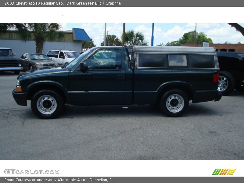 Dark Green Metallic / Graphite 2003 Chevrolet S10 Regular Cab