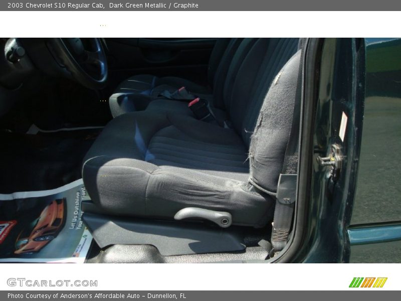 Dark Green Metallic / Graphite 2003 Chevrolet S10 Regular Cab