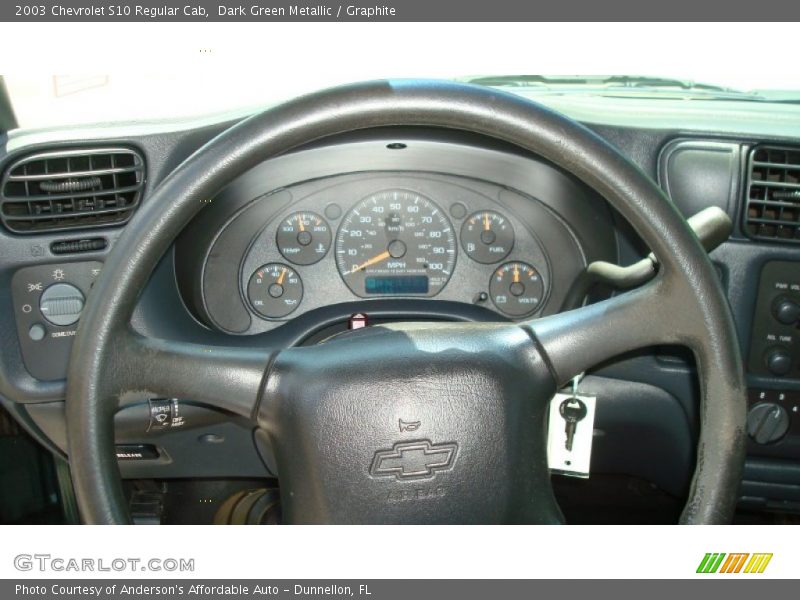 Dark Green Metallic / Graphite 2003 Chevrolet S10 Regular Cab