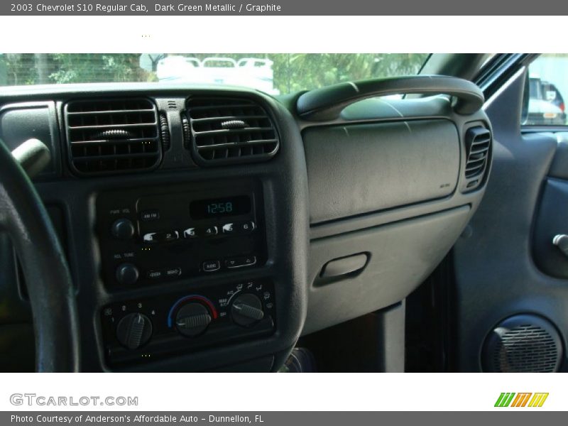 Dark Green Metallic / Graphite 2003 Chevrolet S10 Regular Cab