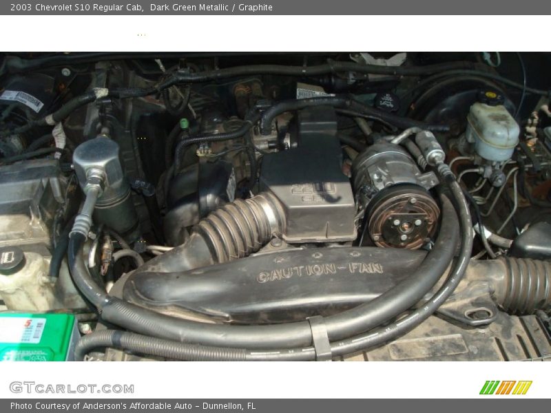 Dark Green Metallic / Graphite 2003 Chevrolet S10 Regular Cab