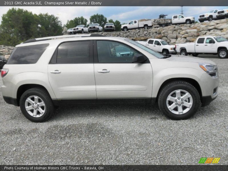 Champagne Silver Metallic / Ebony 2013 GMC Acadia SLE