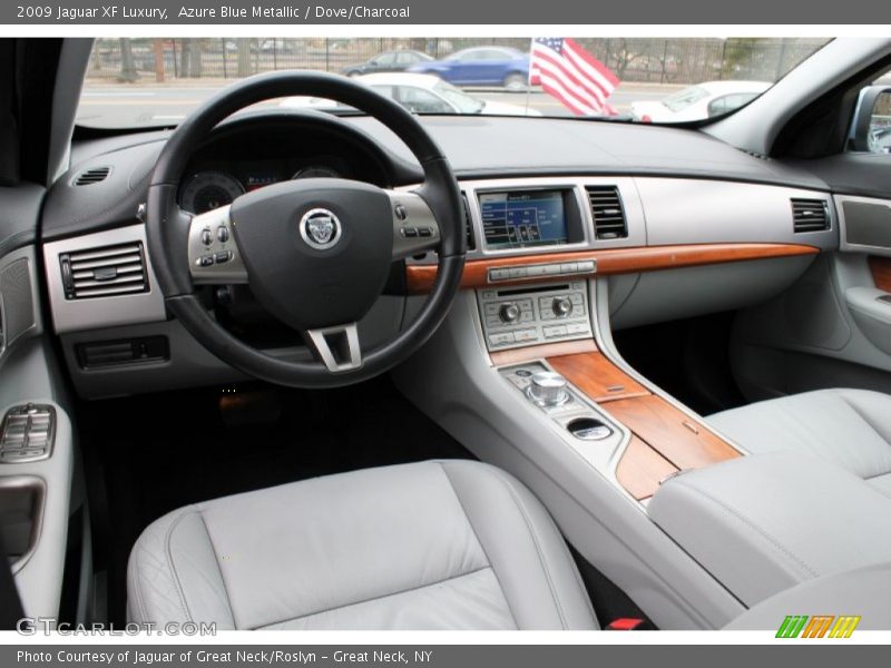 Azure Blue Metallic / Dove/Charcoal 2009 Jaguar XF Luxury