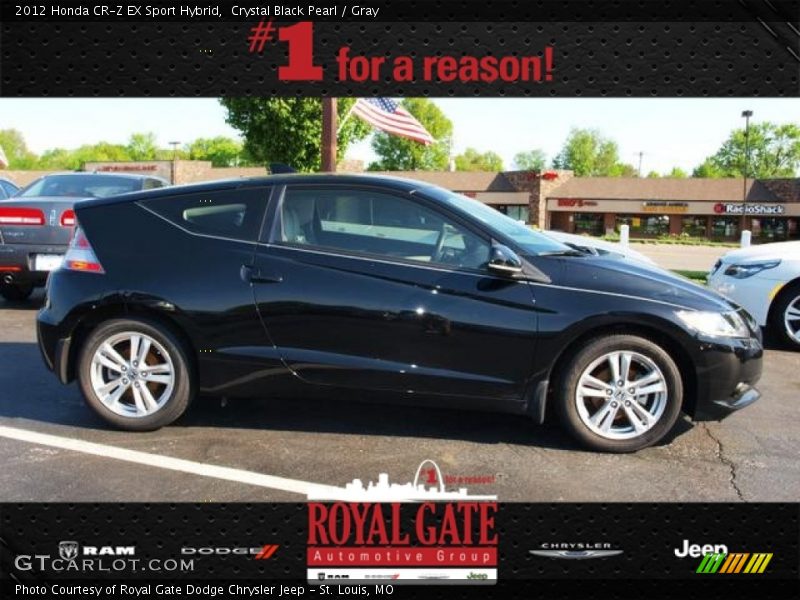 Crystal Black Pearl / Gray 2012 Honda CR-Z EX Sport Hybrid