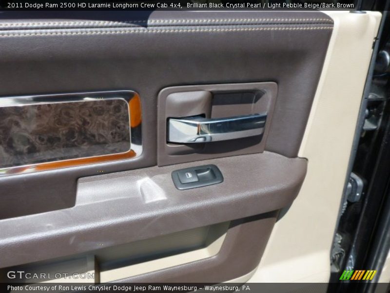 Brilliant Black Crystal Pearl / Light Pebble Beige/Bark Brown 2011 Dodge Ram 2500 HD Laramie Longhorn Crew Cab 4x4