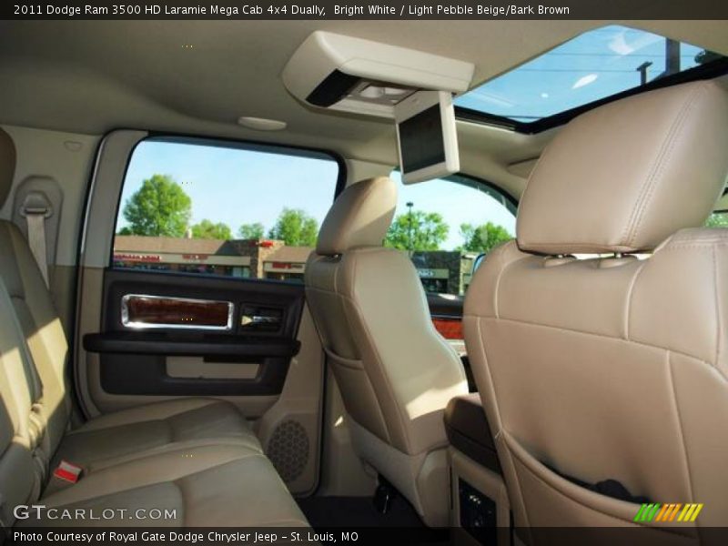 Bright White / Light Pebble Beige/Bark Brown 2011 Dodge Ram 3500 HD Laramie Mega Cab 4x4 Dually
