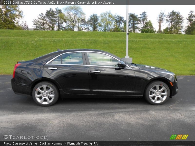 Black Raven / Caramel/Jet Black Accents 2013 Cadillac ATS 2.0L Turbo AWD