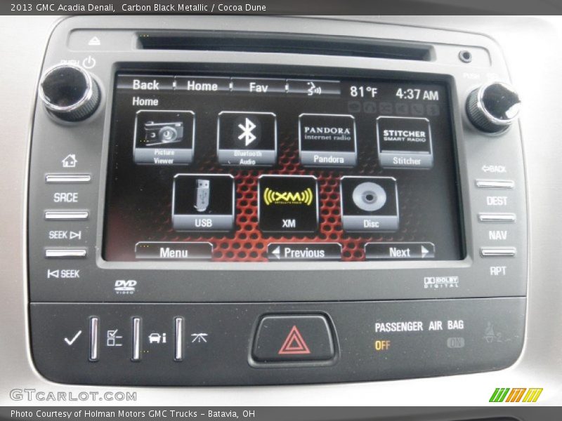 Carbon Black Metallic / Cocoa Dune 2013 GMC Acadia Denali