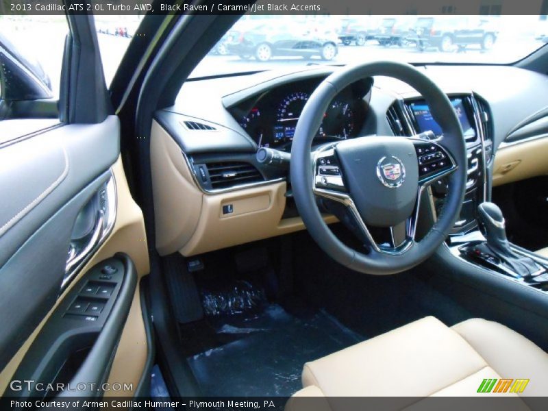 Black Raven / Caramel/Jet Black Accents 2013 Cadillac ATS 2.0L Turbo AWD