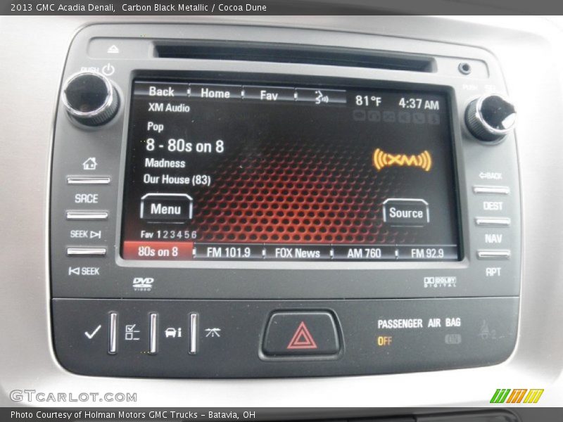 Carbon Black Metallic / Cocoa Dune 2013 GMC Acadia Denali