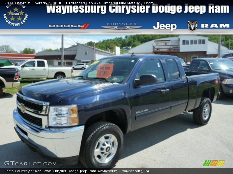 Imperial Blue Metallic / Ebony 2011 Chevrolet Silverado 2500HD LT Extended Cab 4x4