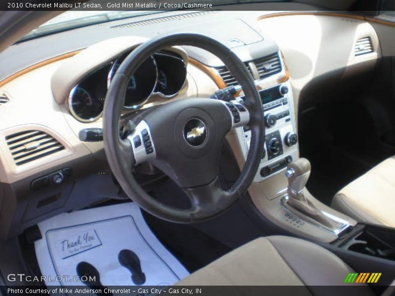 Gold Mist Metallic / Cocoa/Cashmere 2010 Chevrolet Malibu LT Sedan