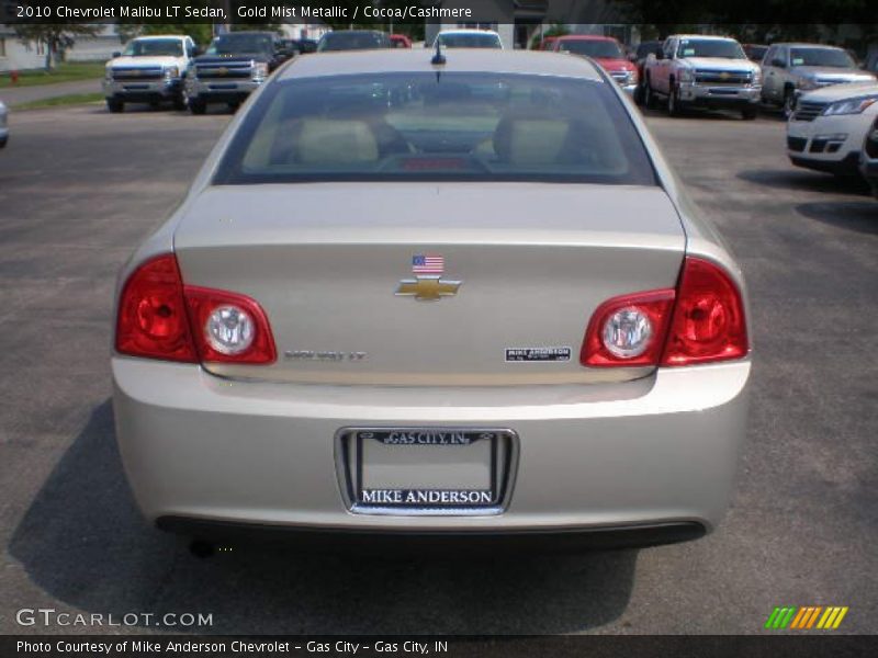 Gold Mist Metallic / Cocoa/Cashmere 2010 Chevrolet Malibu LT Sedan