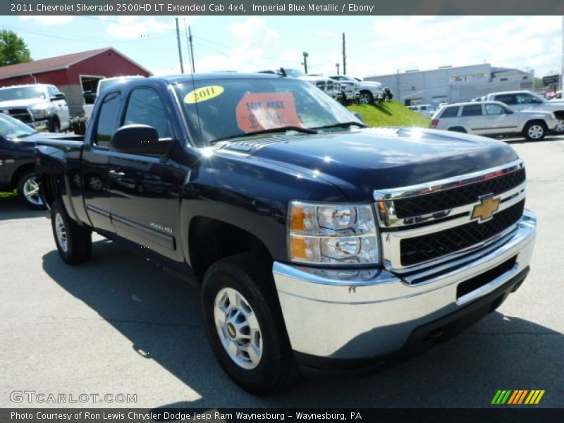 Imperial Blue Metallic / Ebony 2011 Chevrolet Silverado 2500HD LT Extended Cab 4x4