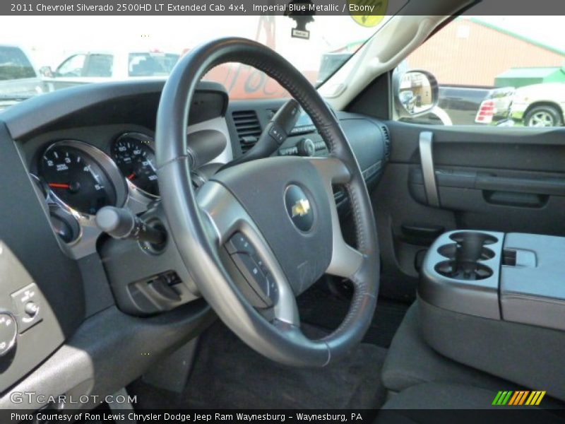 Imperial Blue Metallic / Ebony 2011 Chevrolet Silverado 2500HD LT Extended Cab 4x4