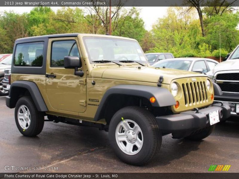 Commando Green / Black 2013 Jeep Wrangler Sport 4x4