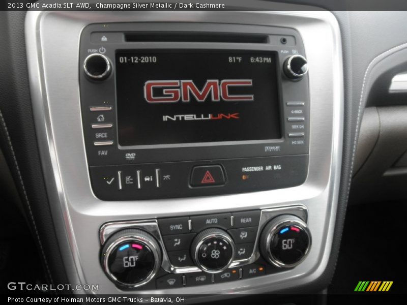 Champagne Silver Metallic / Dark Cashmere 2013 GMC Acadia SLT AWD