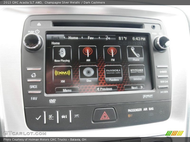 Champagne Silver Metallic / Dark Cashmere 2013 GMC Acadia SLT AWD