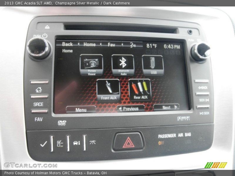 Champagne Silver Metallic / Dark Cashmere 2013 GMC Acadia SLT AWD