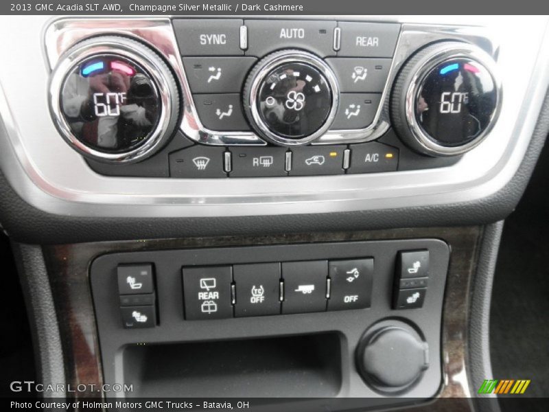 Champagne Silver Metallic / Dark Cashmere 2013 GMC Acadia SLT AWD