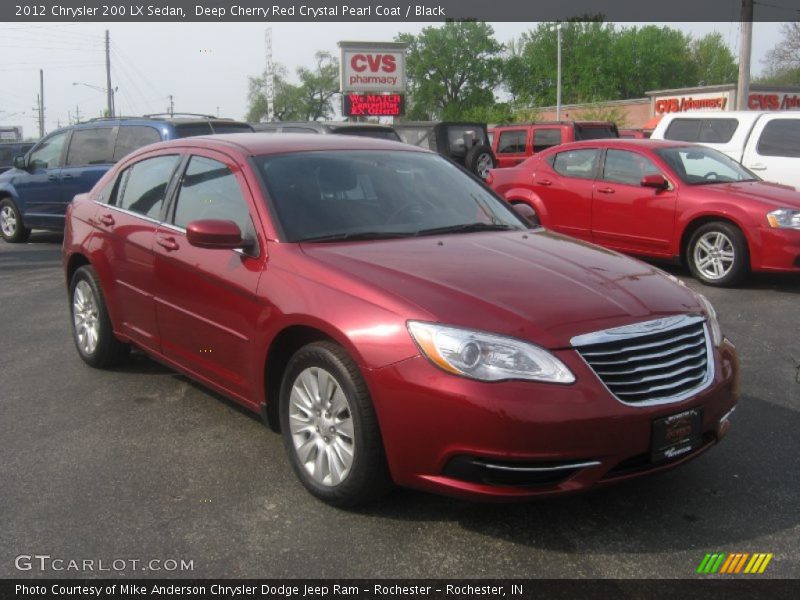 Deep Cherry Red Crystal Pearl Coat / Black 2012 Chrysler 200 LX Sedan