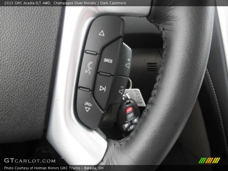 Champagne Silver Metallic / Dark Cashmere 2013 GMC Acadia SLT AWD