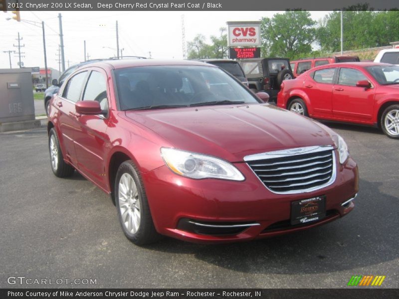 Deep Cherry Red Crystal Pearl Coat / Black 2012 Chrysler 200 LX Sedan