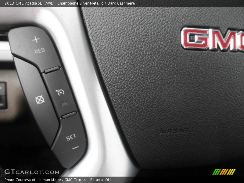 Champagne Silver Metallic / Dark Cashmere 2013 GMC Acadia SLT AWD