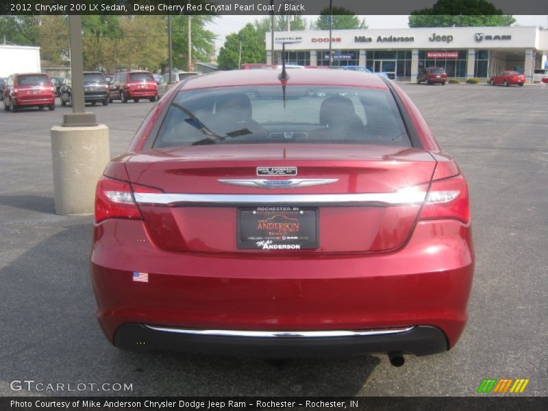 Deep Cherry Red Crystal Pearl Coat / Black 2012 Chrysler 200 LX Sedan