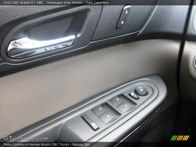 Champagne Silver Metallic / Dark Cashmere 2013 GMC Acadia SLT AWD