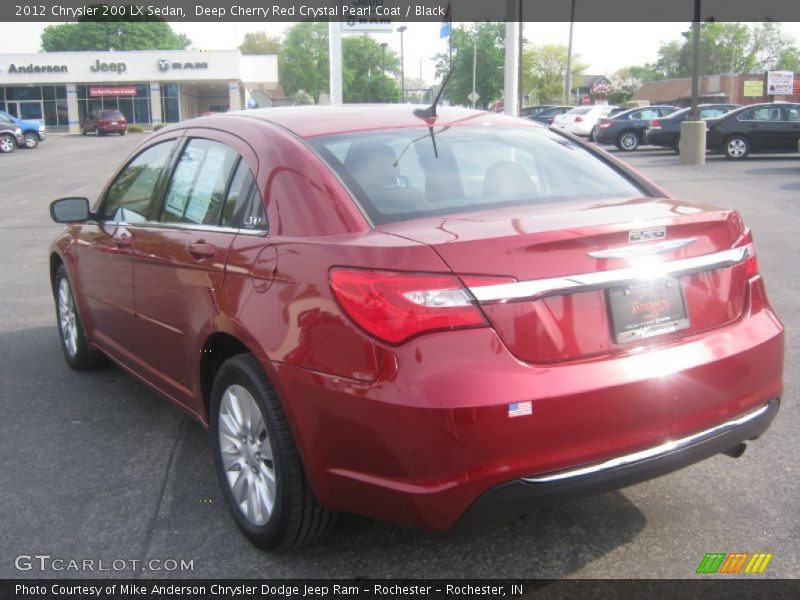 Deep Cherry Red Crystal Pearl Coat / Black 2012 Chrysler 200 LX Sedan
