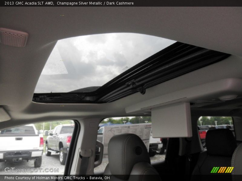 Champagne Silver Metallic / Dark Cashmere 2013 GMC Acadia SLT AWD