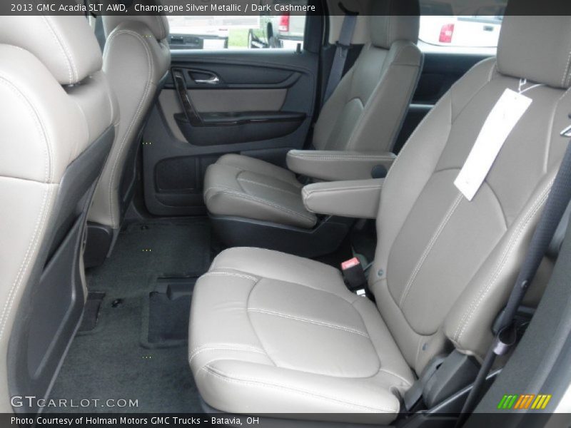 Champagne Silver Metallic / Dark Cashmere 2013 GMC Acadia SLT AWD