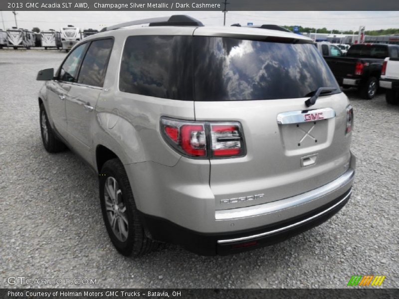 Champagne Silver Metallic / Dark Cashmere 2013 GMC Acadia SLT AWD