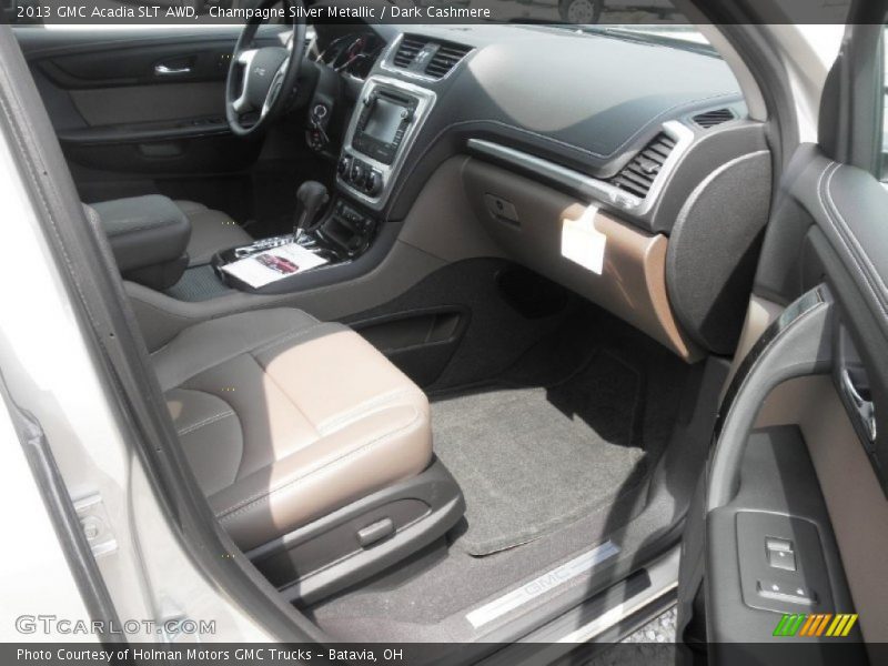 Champagne Silver Metallic / Dark Cashmere 2013 GMC Acadia SLT AWD