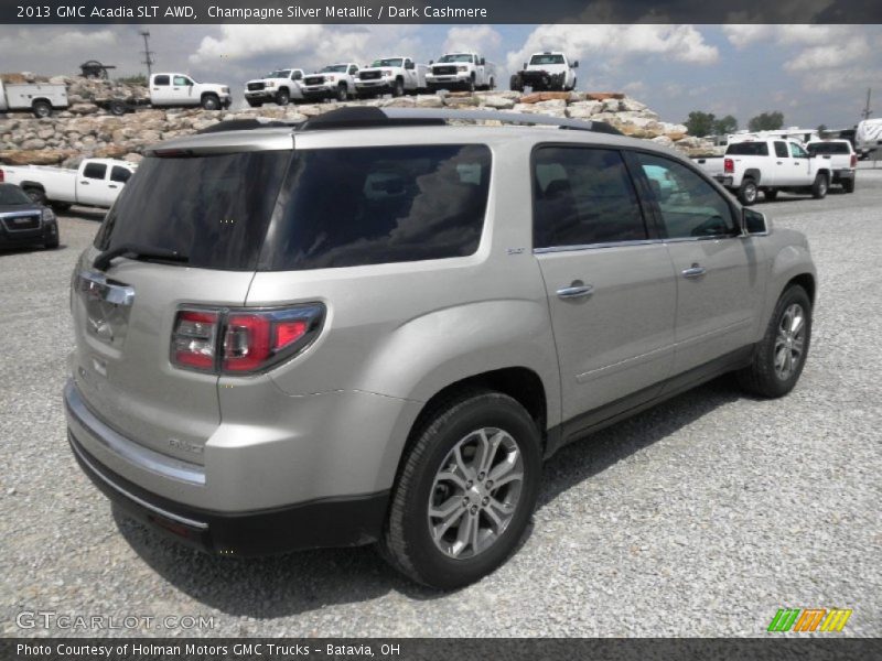 Champagne Silver Metallic / Dark Cashmere 2013 GMC Acadia SLT AWD