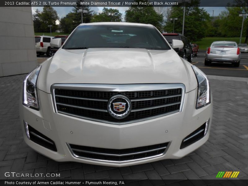 White Diamond Tricoat / Morello Red/Jet Black Accents 2013 Cadillac ATS 2.0L Turbo Premium