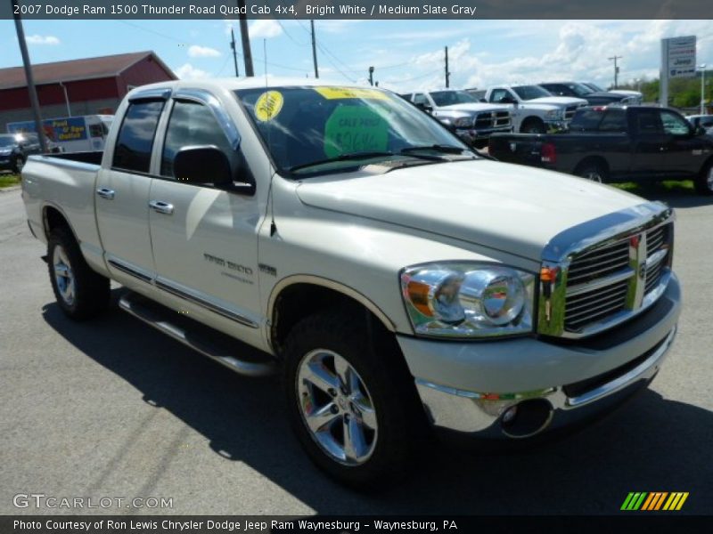 Bright White / Medium Slate Gray 2007 Dodge Ram 1500 Thunder Road Quad Cab 4x4