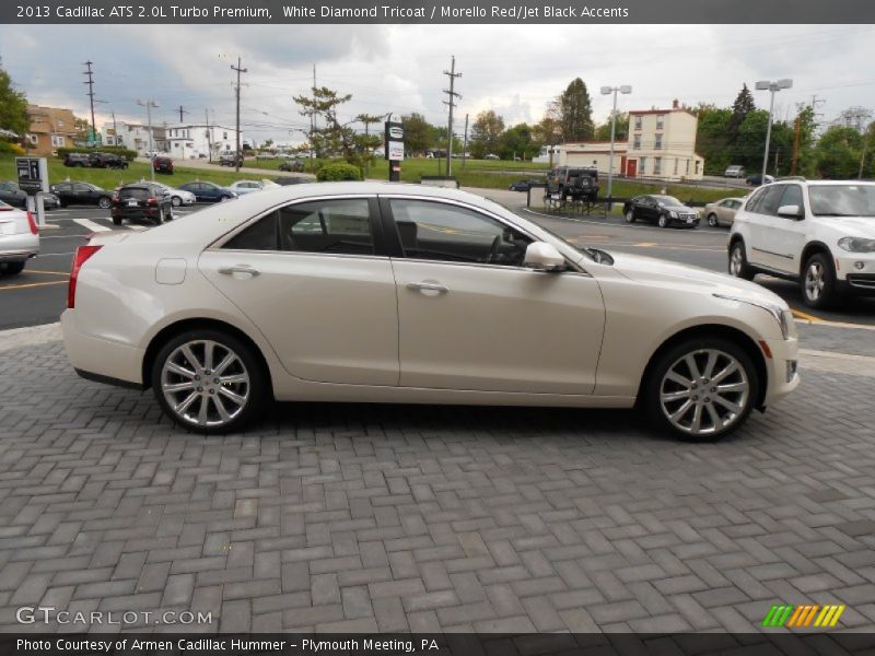 White Diamond Tricoat / Morello Red/Jet Black Accents 2013 Cadillac ATS 2.0L Turbo Premium