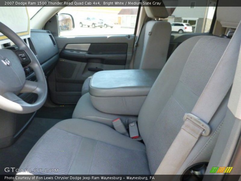 Bright White / Medium Slate Gray 2007 Dodge Ram 1500 Thunder Road Quad Cab 4x4