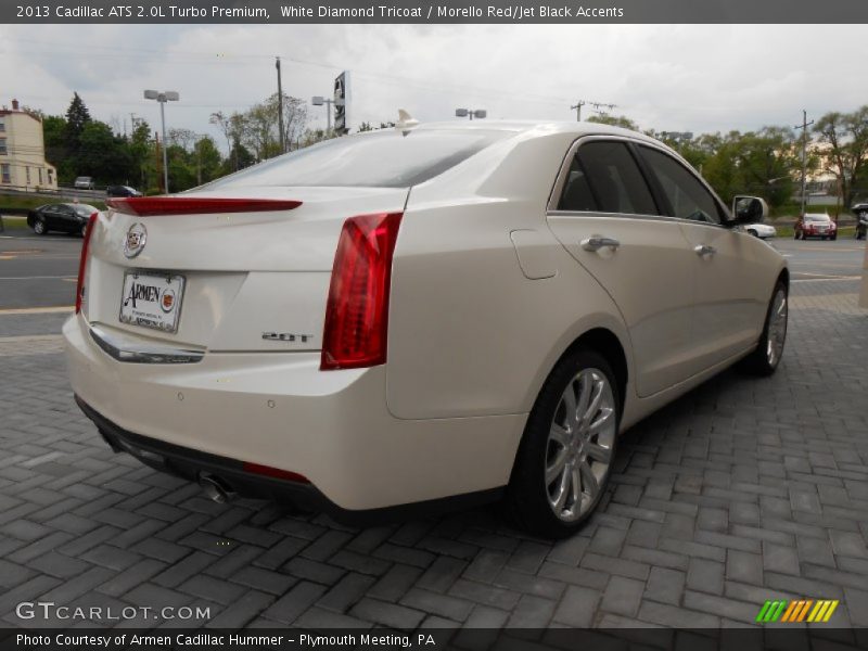White Diamond Tricoat / Morello Red/Jet Black Accents 2013 Cadillac ATS 2.0L Turbo Premium