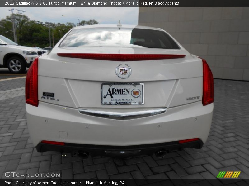 White Diamond Tricoat / Morello Red/Jet Black Accents 2013 Cadillac ATS 2.0L Turbo Premium