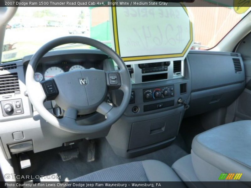 Bright White / Medium Slate Gray 2007 Dodge Ram 1500 Thunder Road Quad Cab 4x4