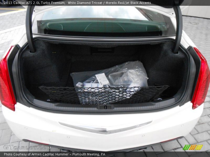 White Diamond Tricoat / Morello Red/Jet Black Accents 2013 Cadillac ATS 2.0L Turbo Premium