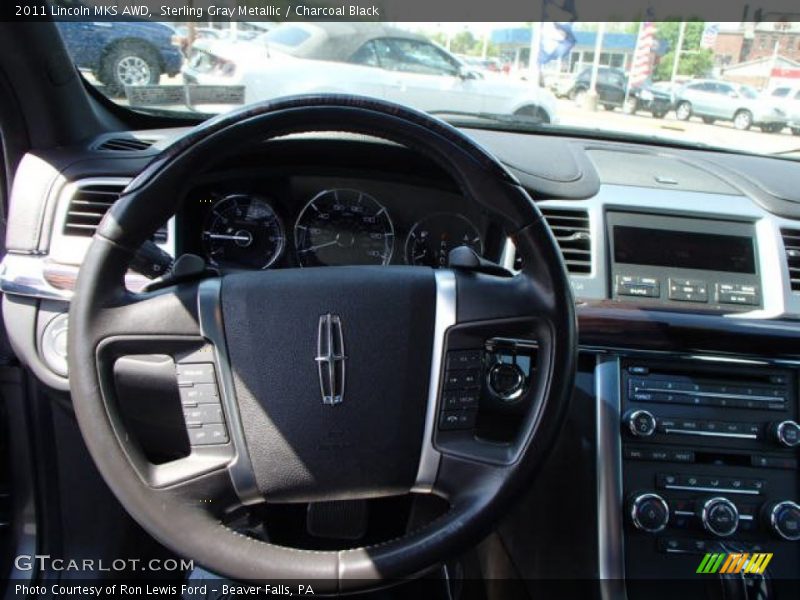 Sterling Gray Metallic / Charcoal Black 2011 Lincoln MKS AWD