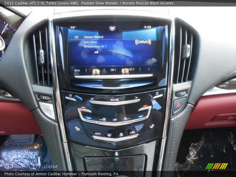 Radiant Silver Metallic / Morello Red/Jet Black Accents 2013 Cadillac ATS 2.0L Turbo Luxury AWD