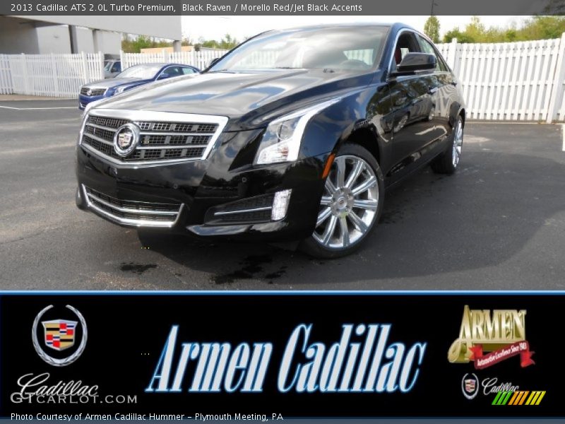 Black Raven / Morello Red/Jet Black Accents 2013 Cadillac ATS 2.0L Turbo Premium