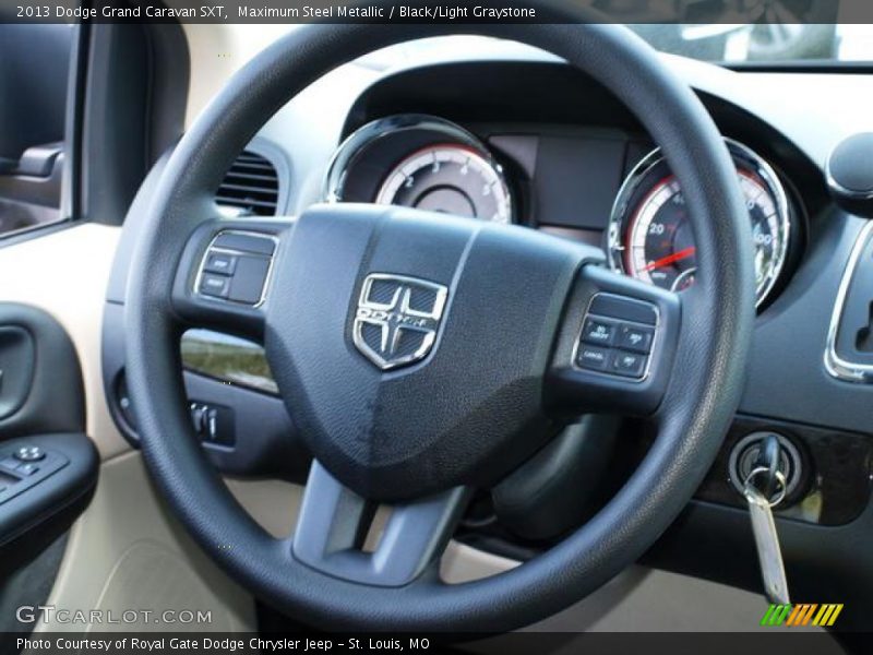 Maximum Steel Metallic / Black/Light Graystone 2013 Dodge Grand Caravan SXT